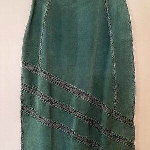Idi By Mathew Green Suede Leather Skirt